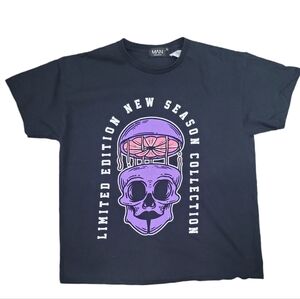 BoohooMAN Oversized Skull Graphic T-Shirt Size Medium